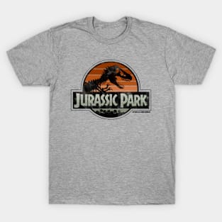 Jurassic logo Minimalistic Park Sunset Design T-Shirt